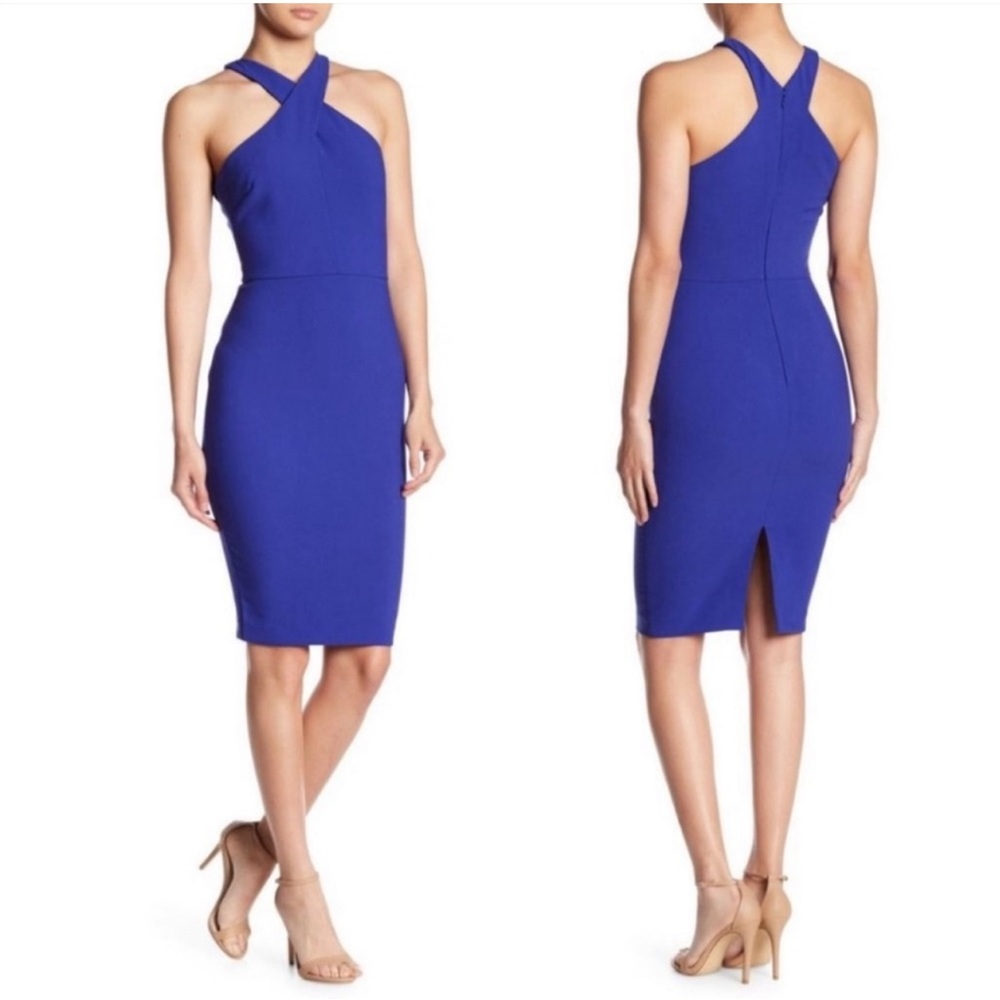NWT - LIKELY Carolyn Halter Sheath Dress (Size 4 - Color Blue)